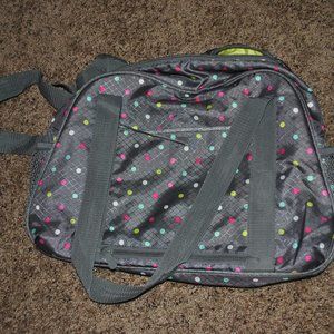 Thirty-One Grey Dot Duffel Bag